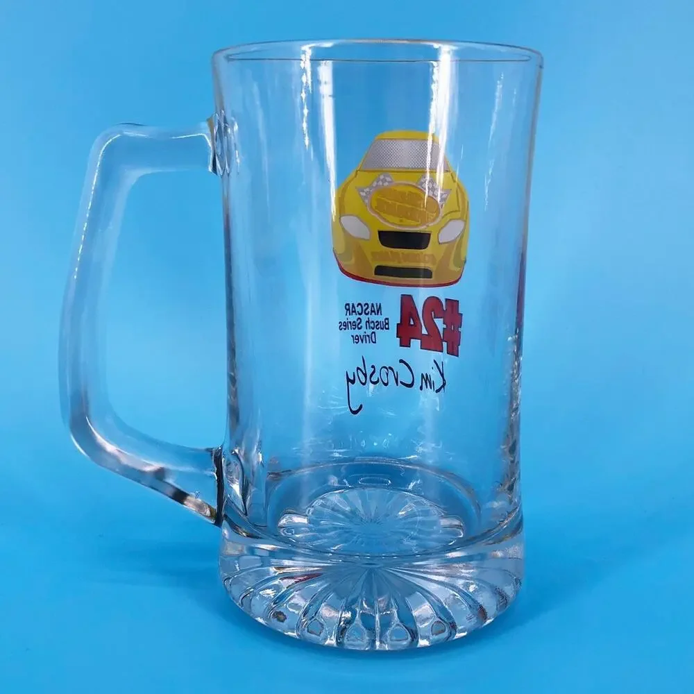 glass beer mug 2000s vintage Golden Flake NASCAR